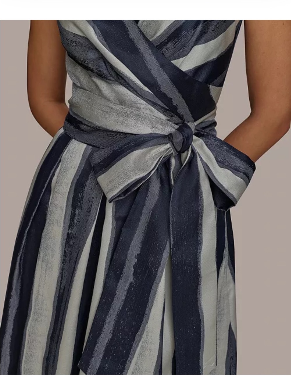 Donna Karan New York
Women's Striped Belted Gown - Picture 5 of 9